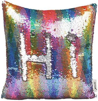 Rainbow Sequin Cushion