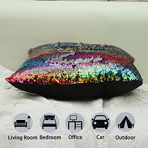 Rainbow Sequin Cushion