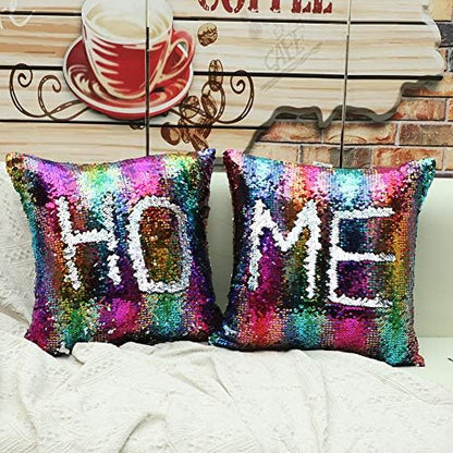 Rainbow Sequin Cushion