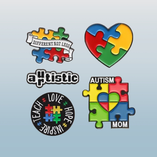 Autism Mom Enamel Brooch