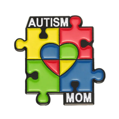 Autism Mom Enamel Brooch