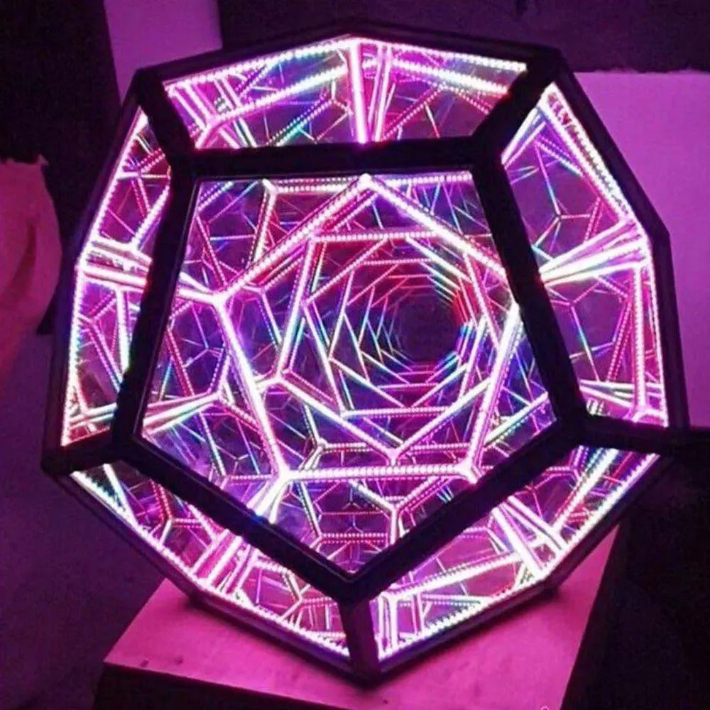 Dodecahedron Infinity Mirror Night Light