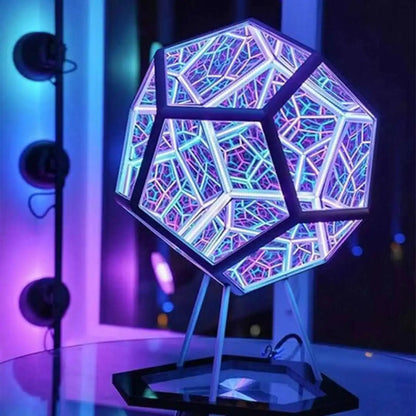 Dodecahedron Infinity Mirror Night Light