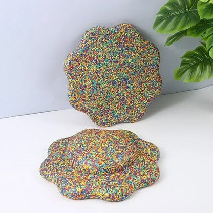 Rainbow Confetti Wobble Board