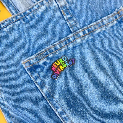 Neurodivergent Rainbow Enamel Pin Badge – Celebrate Neurodiversity