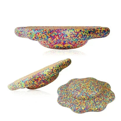 Rainbow Confetti Wobble Board