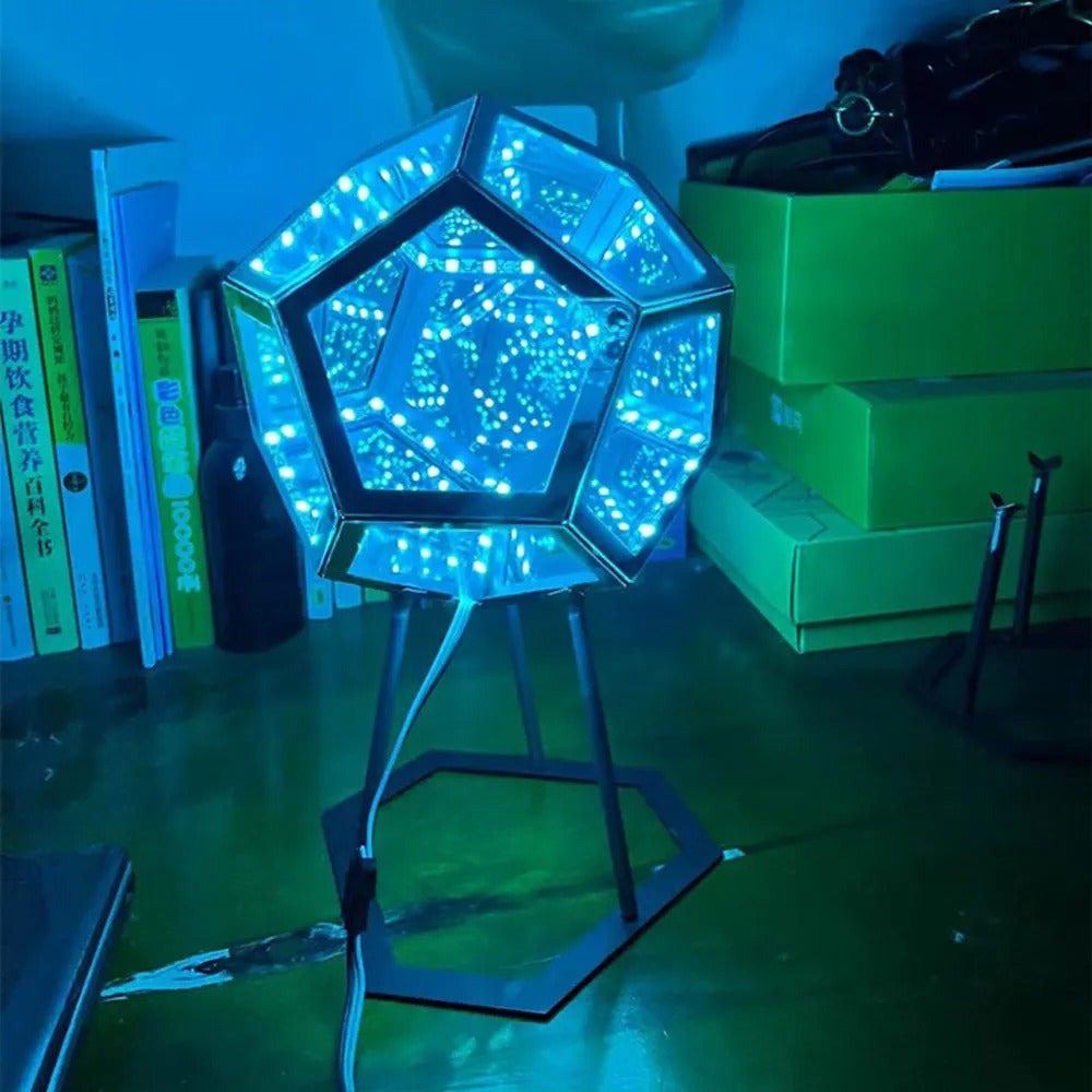 Dodecahedron Infinity Mirror Night Light