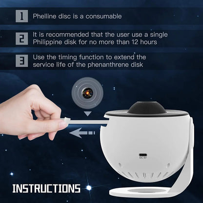 12 in 1 Planetarium Projector - White