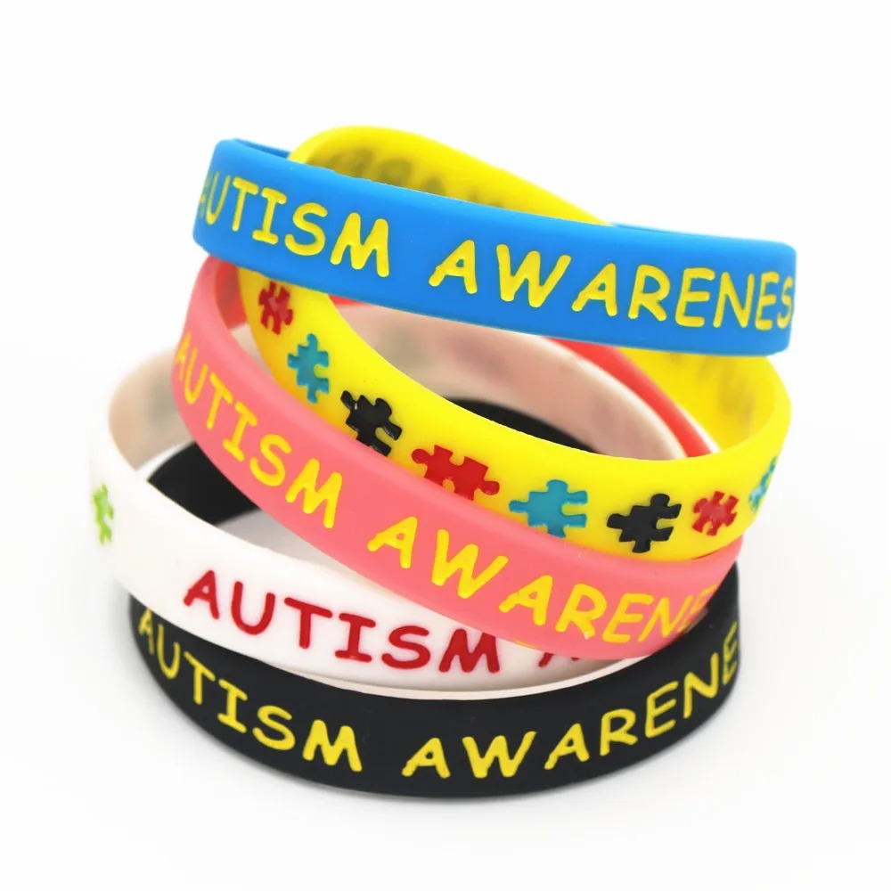 Inclusive Support Puzzle Silicone Bracelets