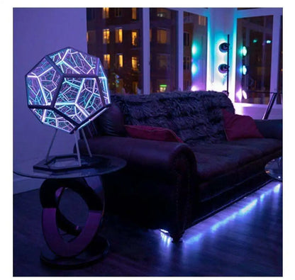 Dodecahedron Infinity Mirror Night Light